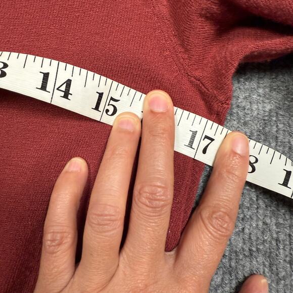 Daily Ritual Mens Sz Medium Crew Neck Sweater Burnt Orange Pullover Long Sleeves - Picture 6 of 7